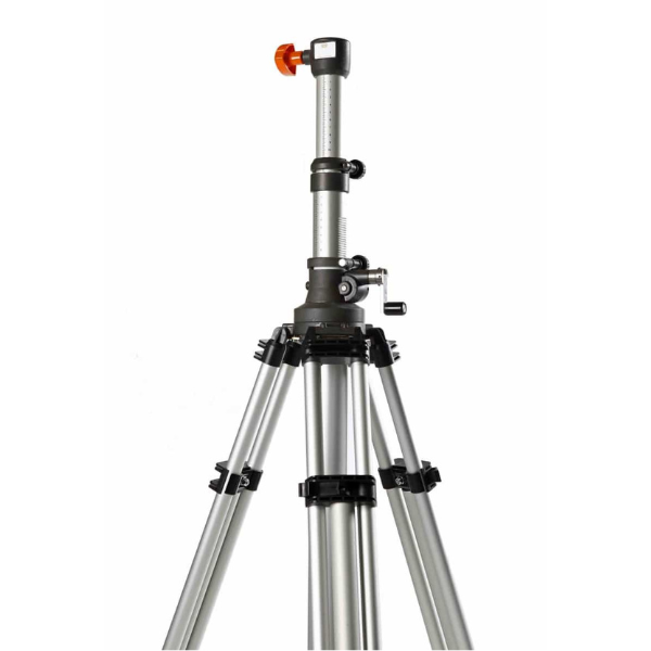 Treppiede leggero in alluminio a cremagliera, base a punta, 1155-3095 mm